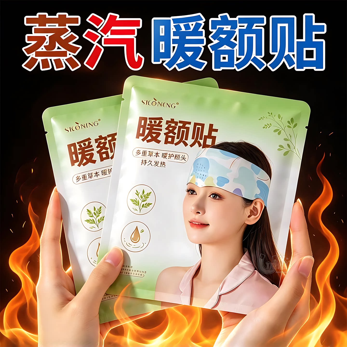 蒸汽额头贴艾灸温敷午休放松保暖