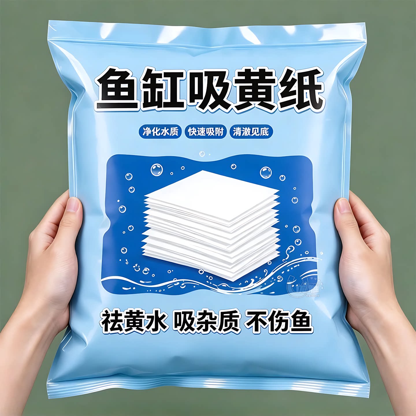【高效净水】家用鱼缸吸色片去黄水污水色母片净水蛋白棉净化水质