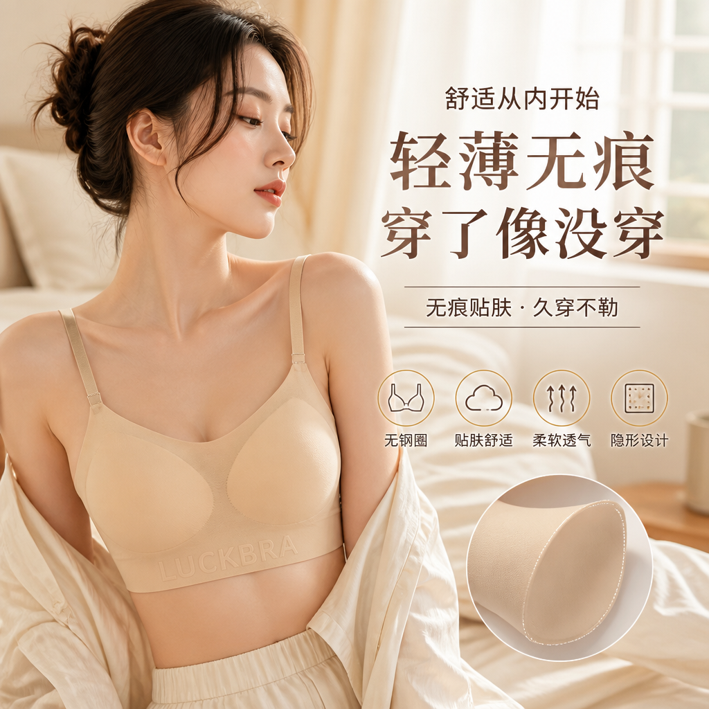 隐形无痕薄款运动美背文胸