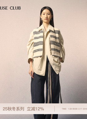 REFUSE CLUB 25秋冬新款黑白民族风外搭中式马甲