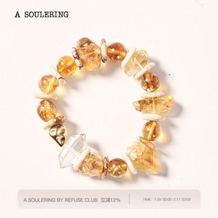 A SOULERING BY REFUSE CLUB 天然水晶 手链手串