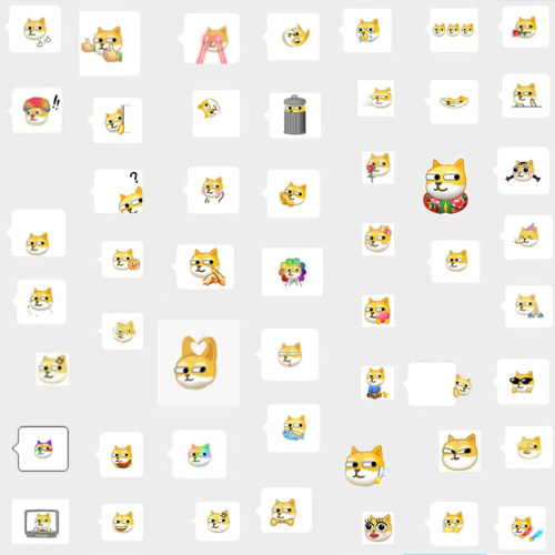狗头旺柴小表情包266个搞笑斗图微信聊天 百度网盘发货
