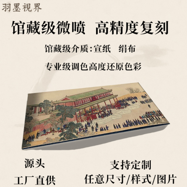 清姚文翰紫光阁赐宴图国画人物