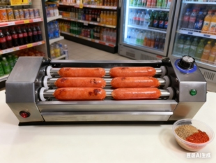 网红迷你家用热狗烤肠烧烤管内加热多功能恒温自动旋转不绣钢机身