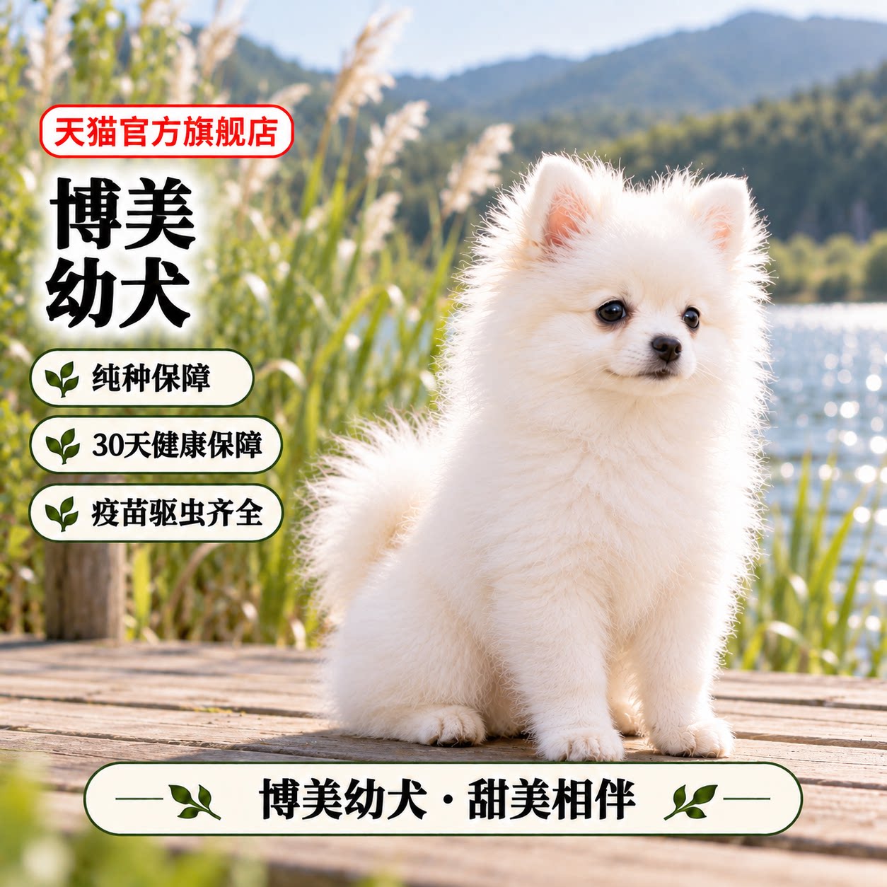 可爱长不大小型犬博美宠物狗狗