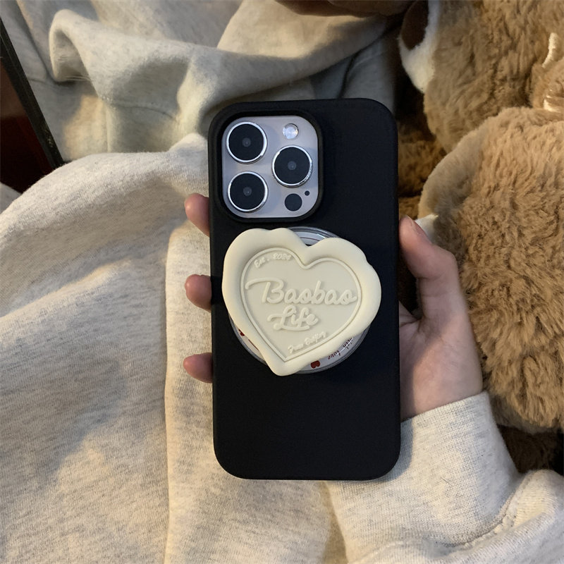 ins小众简约白色奶油爱心英文磁吸壳适用iPhone16ProMax手机壳16pro硅胶15新款17磨砂12保护套13/14防摔17pro