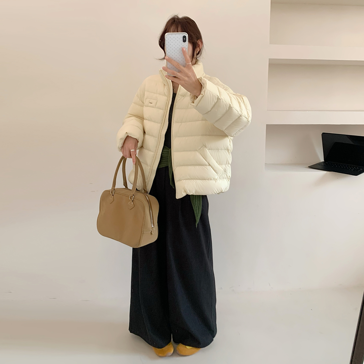 高级感超好看排骨90羽绒服女
