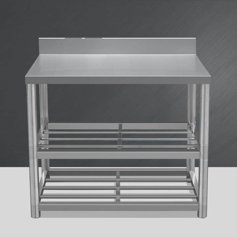 厨房桌子操作台落地锅架微波炉烤箱置物架打荷台商用不锈钢工作台