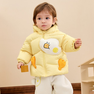 儿童短款卡通时尚可爱羽绒服婴幼外套男童女童保暖冬款萌宝宝时尚