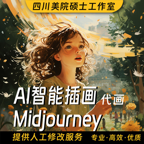 Ai绘画代画人工智能midjourney代出图定制插画头像卡通关键词生成