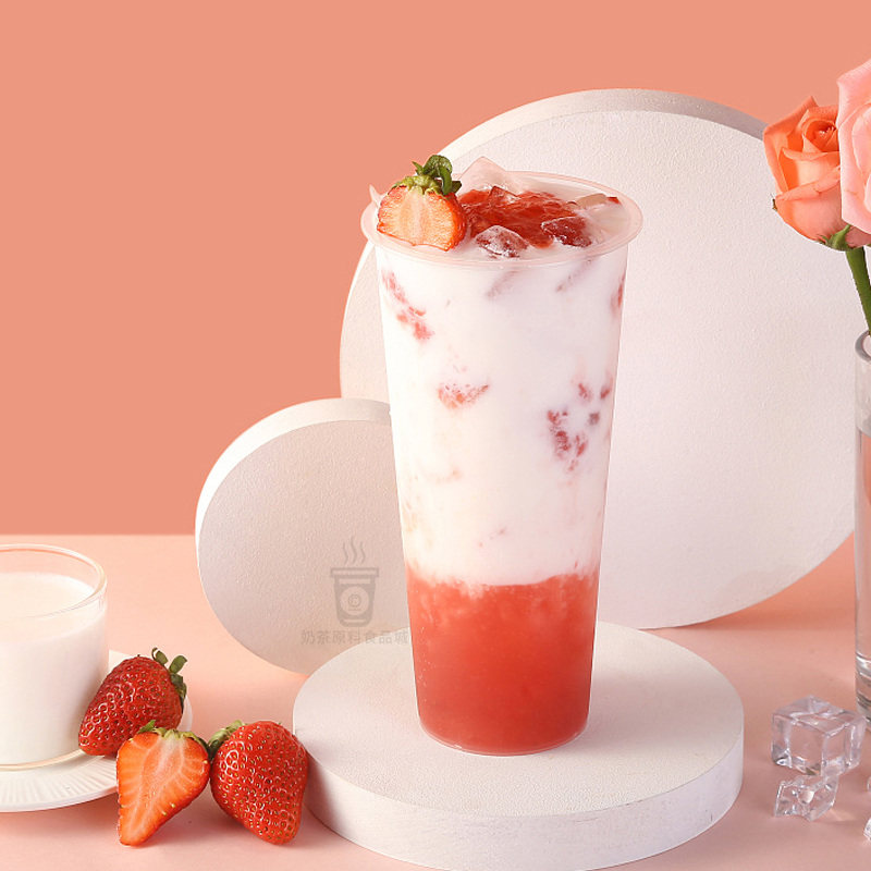 汇莱金牌草莓果泥小果酱1.36kg桶装果味果肉面包酱奶茶包邮