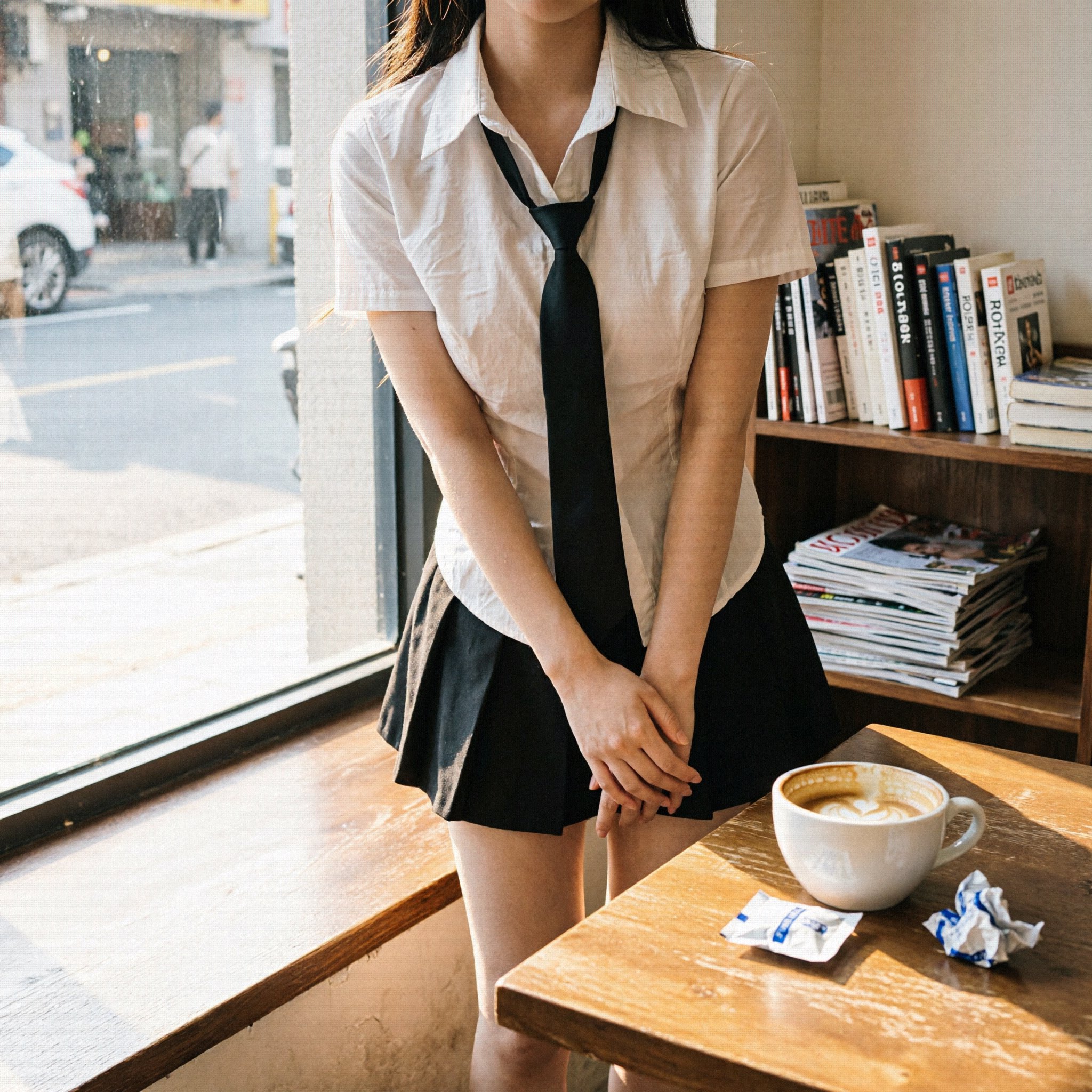 韩系JK学院制服套装纯欲辣妹百褶