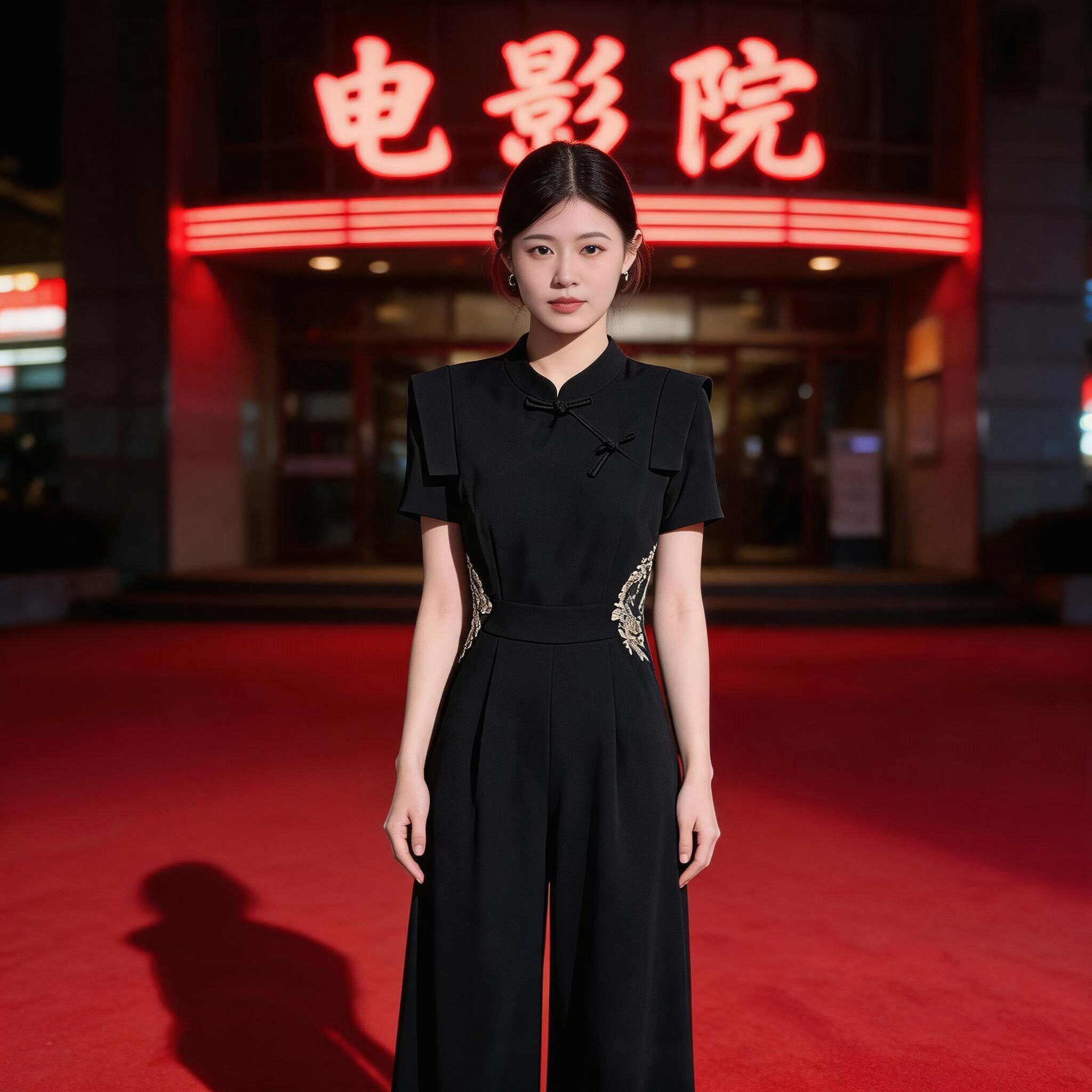 2026夏季新款女高级感职业装收腰连体裤新中式国风连体衣D6009