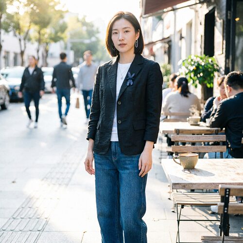 25916新大爱美依缘2025秋季新款现货短裙外套辣妹气质牛仔裤女