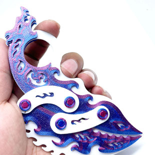 3D打印重力折叠爪刀模型塑料质感模型萝卜玩具不可开刃