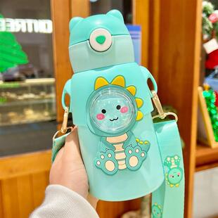 520ML Kids Water Bottle with Straw for Children Girls School