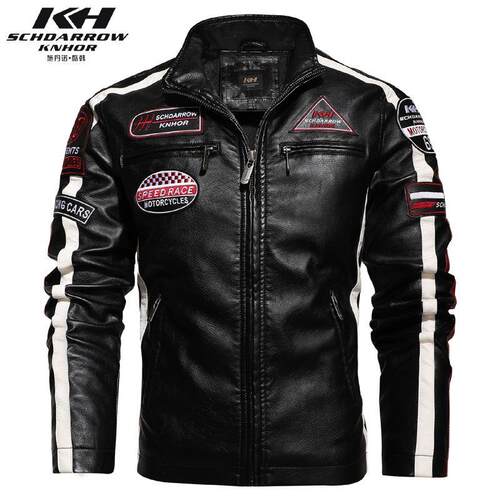 Fashion Biker Mens Vintage Motorcycle leather Jacket皮衣男装