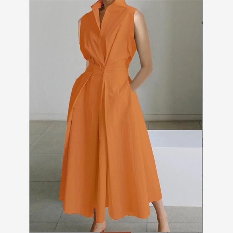 欧美时尚波点V领女纽扣连