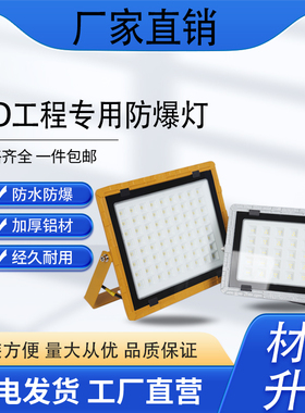 LED防爆灯免维护加油站仓库100W200W户外照明投光灯防水厂房灯具