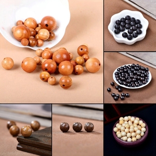 天然老桃木降真香金丝檀金丝竹沉香木散珠子手链文玩108手串多宝