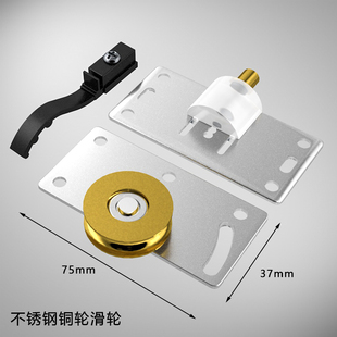 趟门轮 衣柜滑门滑轮橱柜滑门x道轨轮 抽屉单边轮钢板趟门道轨滑