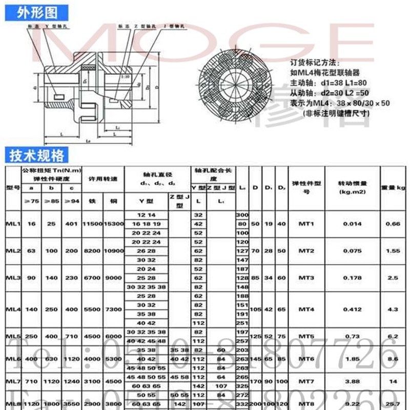 ML弹性缓冲垫梅花联轴器XL星型联轴器大扭矩传动连轴器带键槽钢件,个性定制/设计服务/DIY,明信片定制,淘宝优惠券,粉丝福利购,淘宝优惠卷