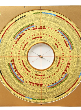 四面激光罗盘一字竖线风水盘高精度专业三元三合综合盘五寸七寸九