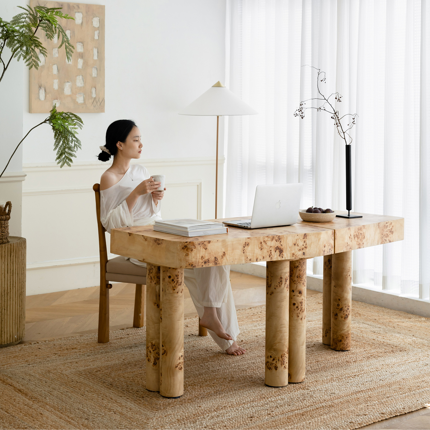 中古风异形书桌设计师办公桌