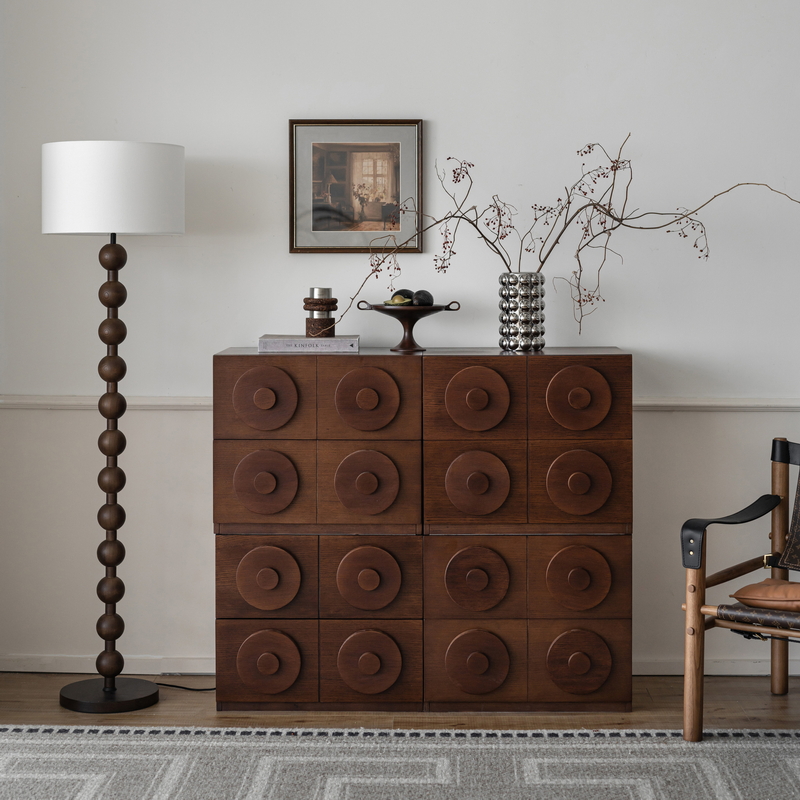 复古卡门柜家用组合边柜