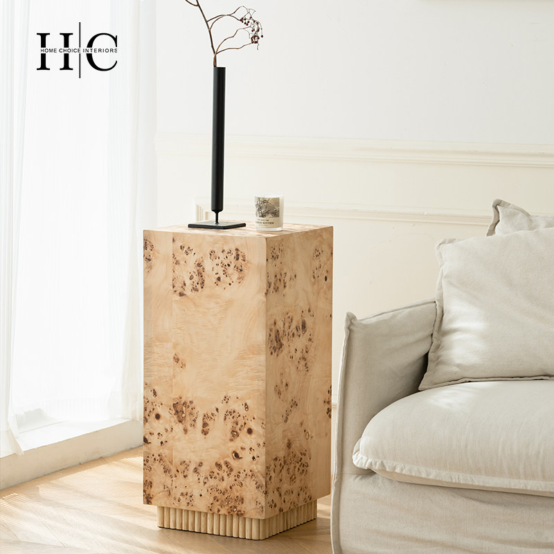 homechoice法式中古边几树瘤皮创意角几装饰摆件展示台陈列木墩