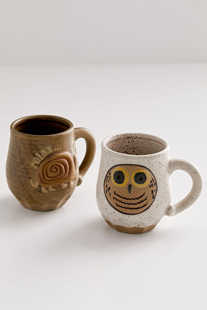 FQR OUTGITTERS波西米亚手工陶器精巧质朴马克杯 LIVING美国URBAN