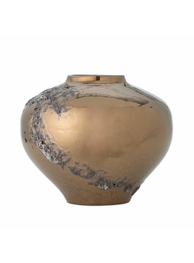 FQR LIVING丹麦Bloomingville手工制作陶器渐变青铜色埃利森花瓶