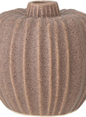 FQR LIVING丹麦Bloomingville Elme手工制作陶器原始柔和棕色花瓶