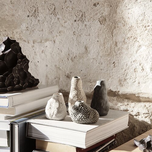 fermLIVING 丹麦进口Vulca小火山造型迷你手工陶瓷花瓶