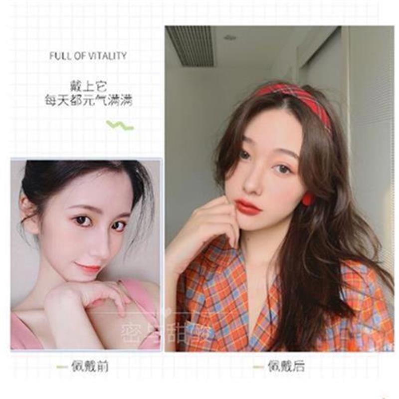 新网红八字刘海 k两贴八字刘海女bd假发式法线侧v外发