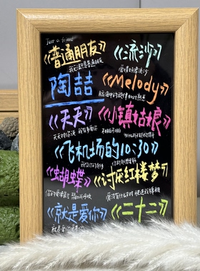 陶喆《普通朋友》《Melody》粉笔风相框桌面摆件应援装饰画