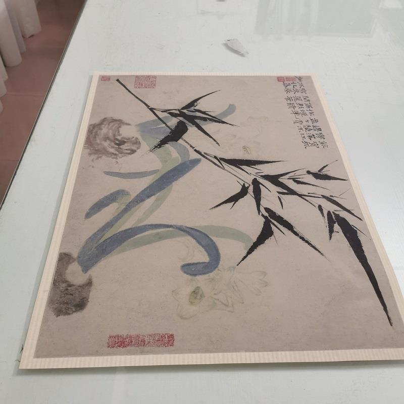 石涛花鸟水仙荷花图集复古书画国画真迹高清微喷客厅书房装饰画图片