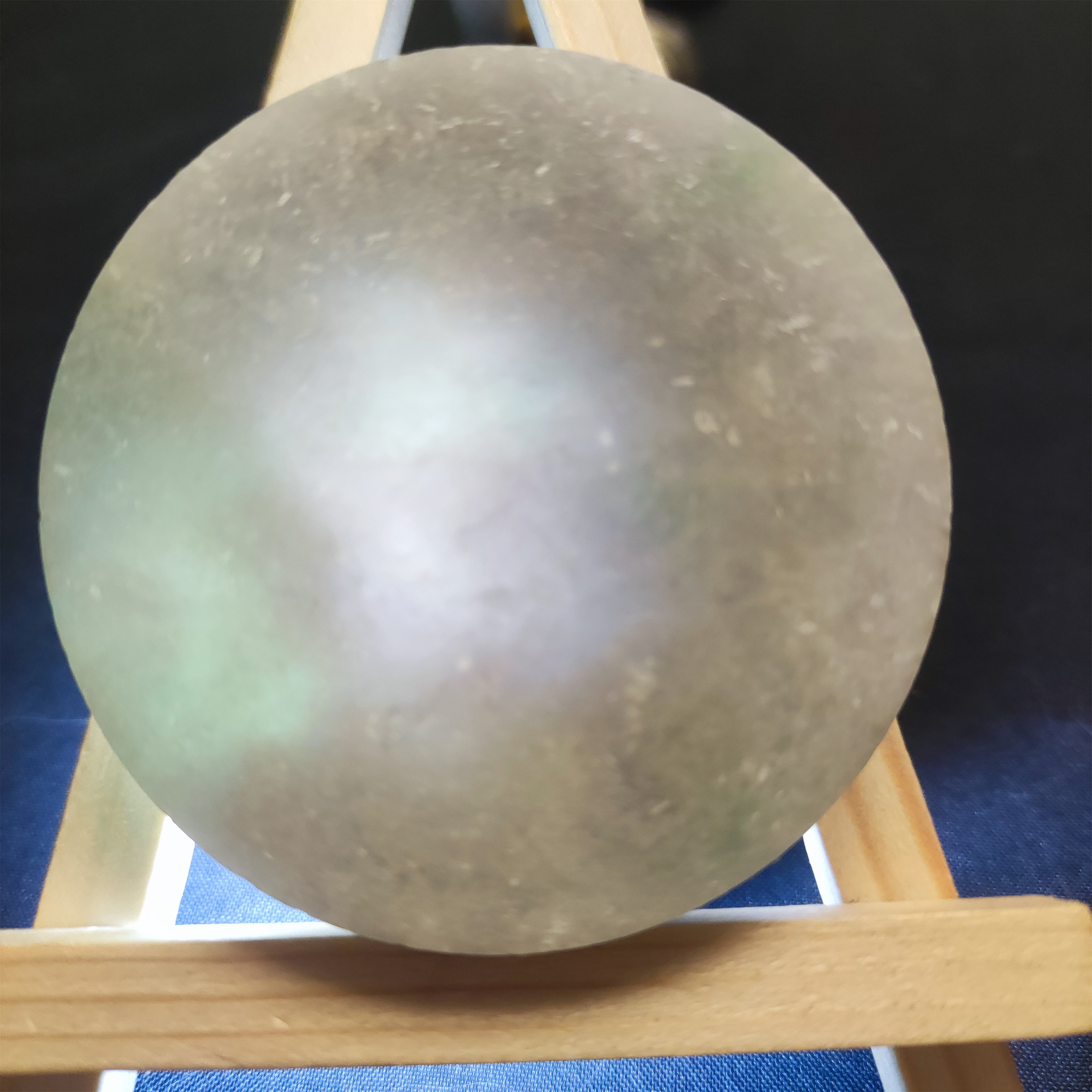 天然翡翠:春彩 雪花棉 镯芯 原石(未打磨 加工另算)