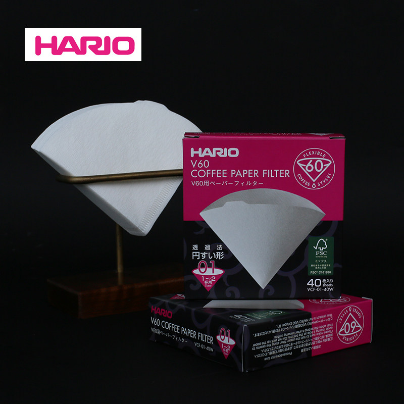 Hario日本进口滤纸手冲滤杯滴漏式过滤纸原木浆V60扇形01白色滤纸怎么看?