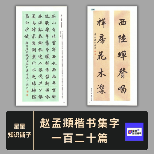 赵孟頫楷书集字一百二十篇 书法素材电子版非纸制图片 110张 845M