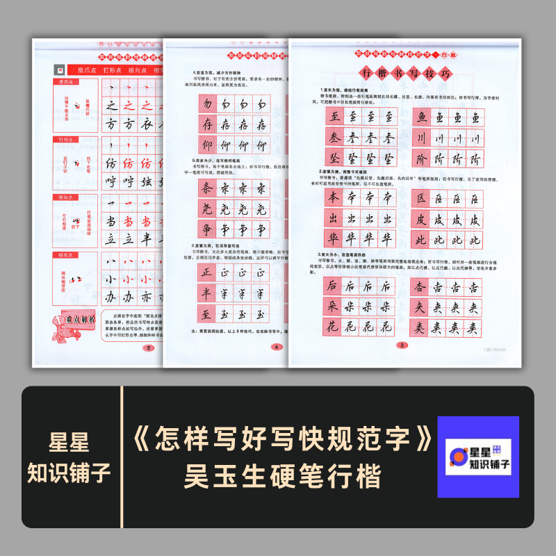 怎样写好写快规范字吴玉生硬笔行楷书法学习临摹字帖 电子PDF46页