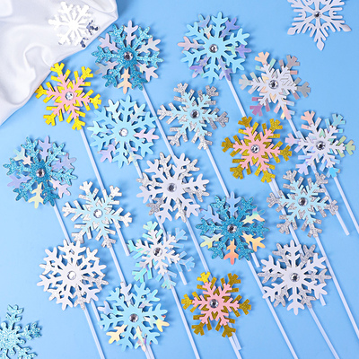 雪花亚克力蛋糕装饰插件插牌