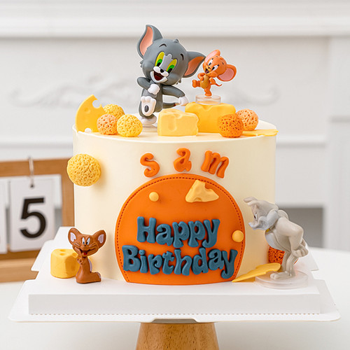 猫和老鼠蛋糕装饰摆件