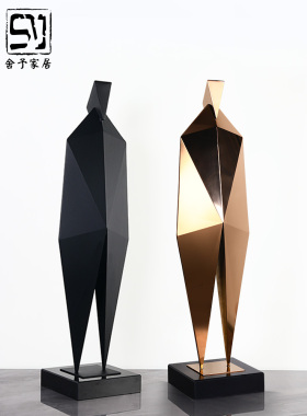 雕塑饰品斯堪的纳维亚客厅电视柜落地门厅高端软装饰无障碍豪华不