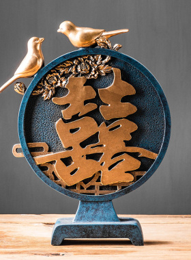 速发饰中式结婚客厅装新品房间卧室装饰意创品摆设中式玄关布置小