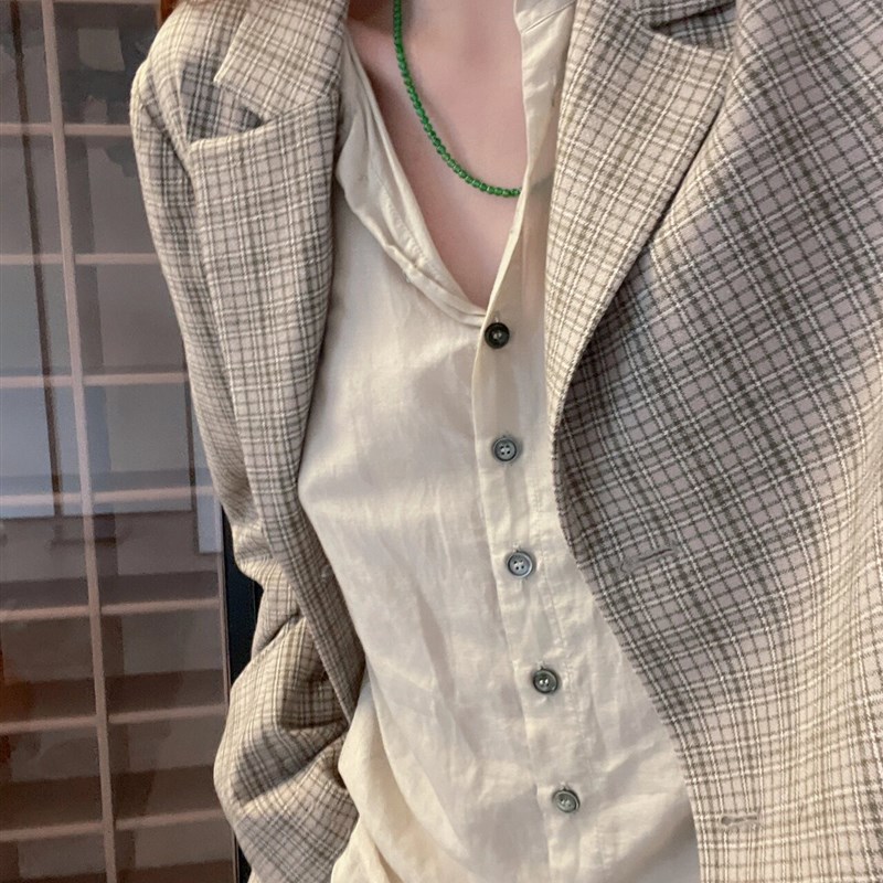 现货纯手工精细显白绿色玉髓串珠碧玉色不掉色新中式项链元宝扣锁