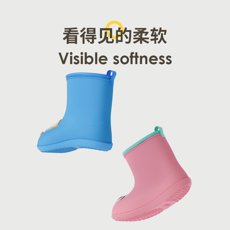 速发兔子女童雨鞋儿童雨靴防滑幼儿园小童宝宝防水女款小学生女孩