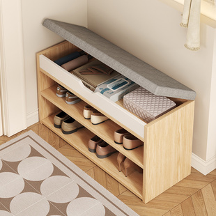 速发换鞋窄家用门口可坐式穿鞋凳进门凳柜户鞋入坐凳一体简易极凳