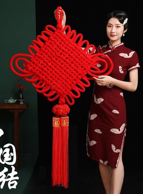 速发中国结挂件客厅大号福字户入平安节关玄门上电视沙发背景墙装