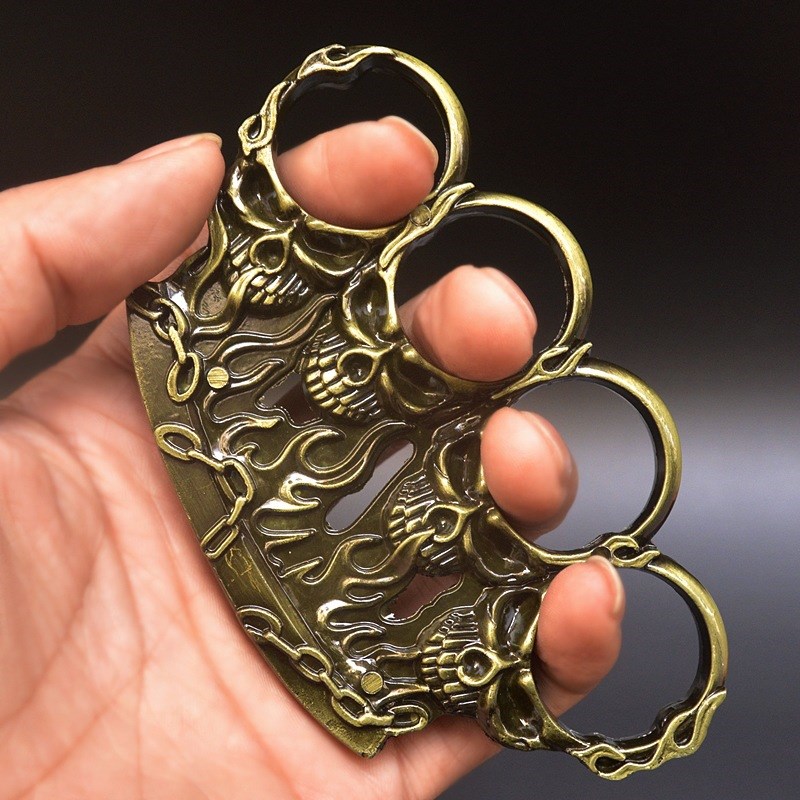 现货防身武器虎指四指手套拳套手撑子指虎合法自卫打架用品戒指环